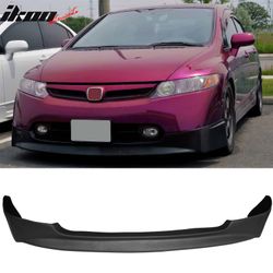 Fits 2006-2008 Honda Civic Sedan Mugen Style Front Bumper Lip Rough Textured Surface