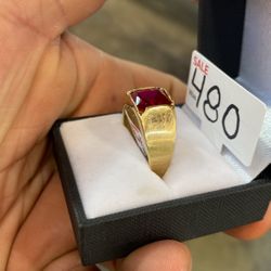 Birthstone Ring Red