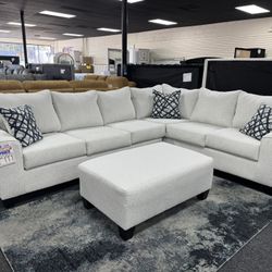 L Shape Sectional & Ottoman. 🚚WE DELIVER🚚