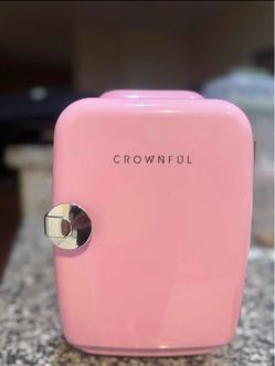 Crownful Mini Fridge Pink