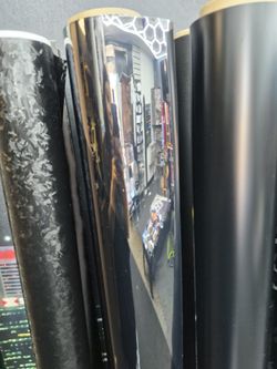 Gloss black vinyl wrap by 5x15