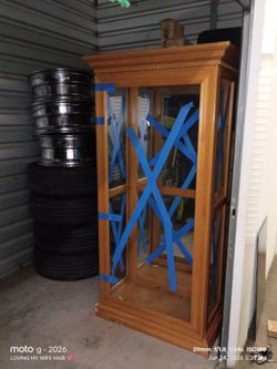 Wooden glass cabinet
