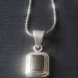 Sterling Silver Vuntage Italian Designer Chain And Pendant Milor Selpada