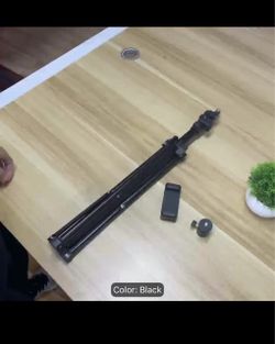 Black Extendable Camera Monopod with Accessories