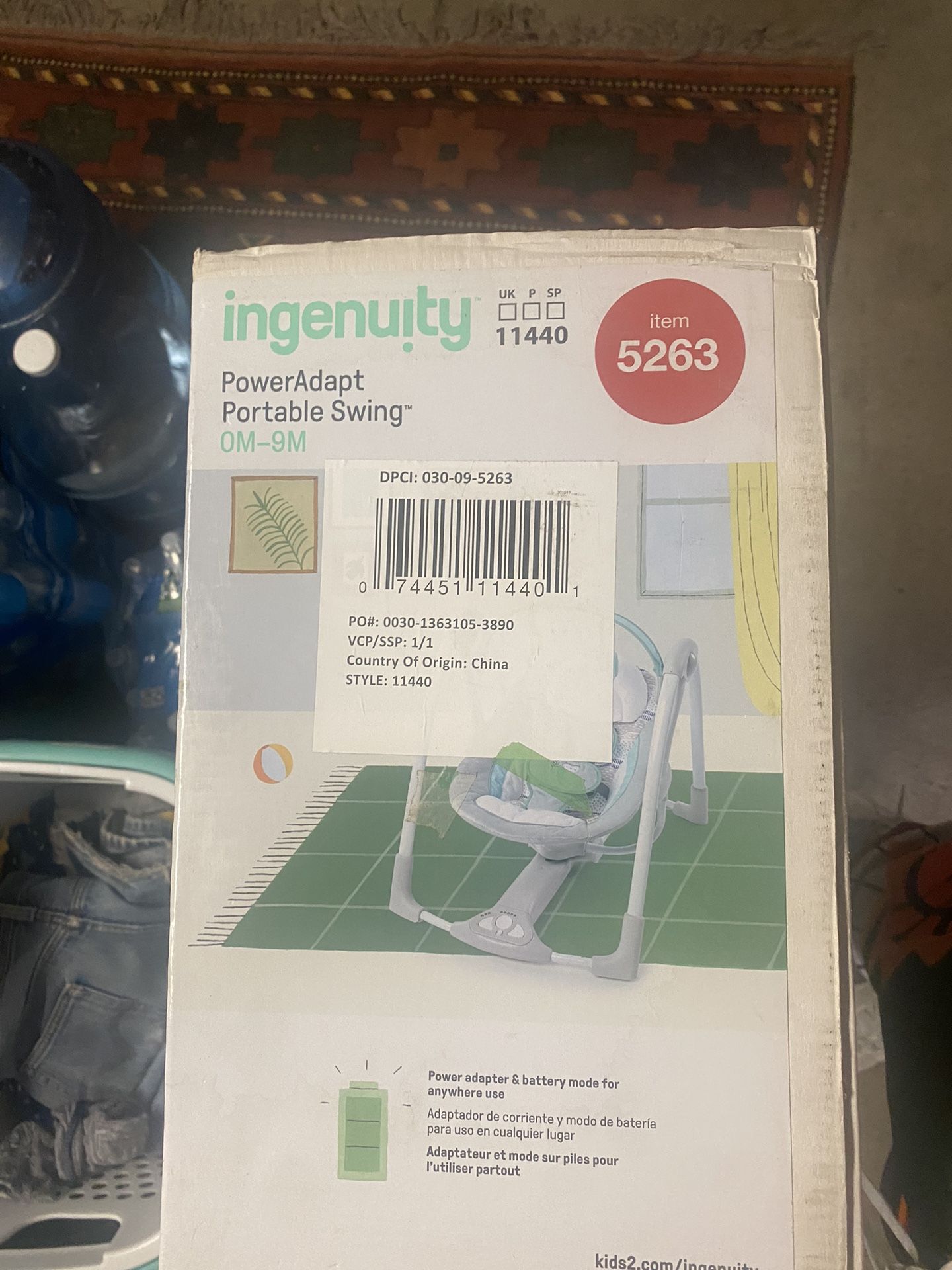 Ingenuity Poweradapt Portable Swing 0-9months