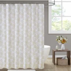 Martha Stewart Paisley Floral 3pc Bath Set Shower Curtain Sage   