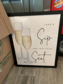 16x20 Champagne Sign Wedding Ceremony