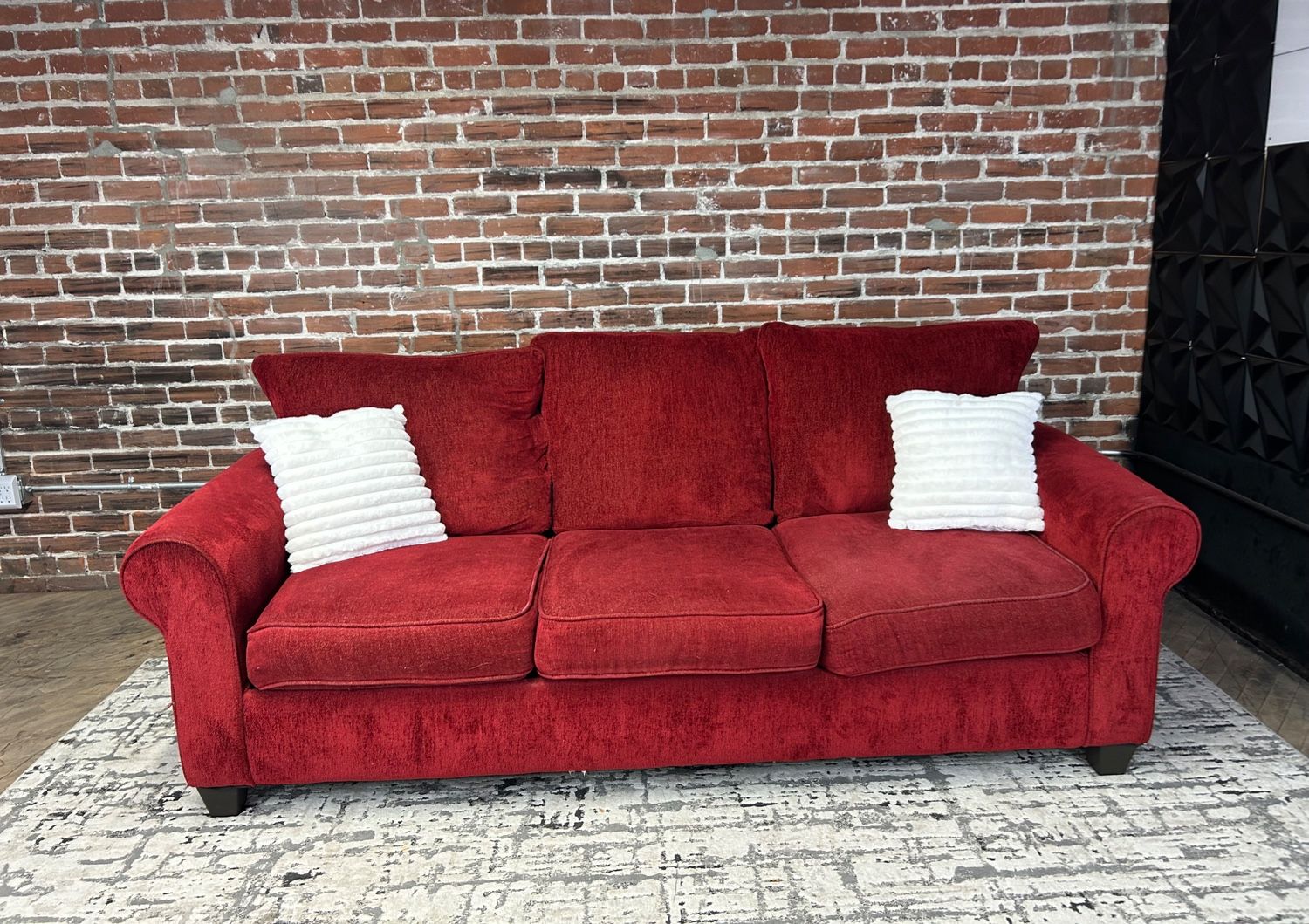 Delivery Available Red sofa couch