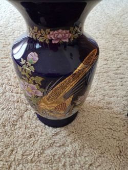 Blue glass, vase