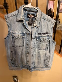 VINTAGE Harley Davidson demin vest