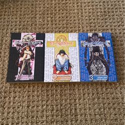 Deathnote Volumes 1-2-3 Graphic Novels