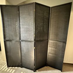 Black Bamboo Room Divider Panel - Price Firm - See Description