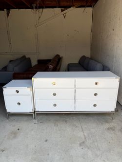 West Elm Malone Campaign 6-Drawer Dresser Nightstand Set