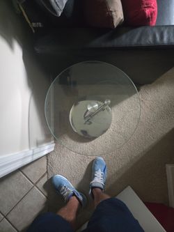 Glass decorative side table