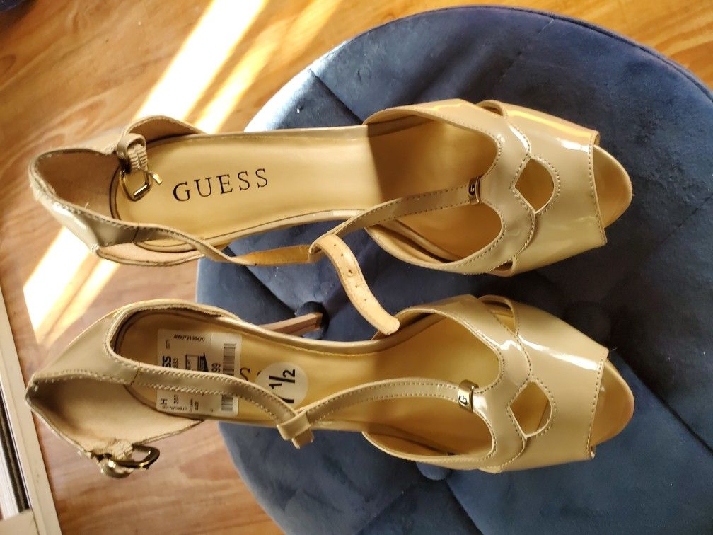 Guess tan heels new size 7.5