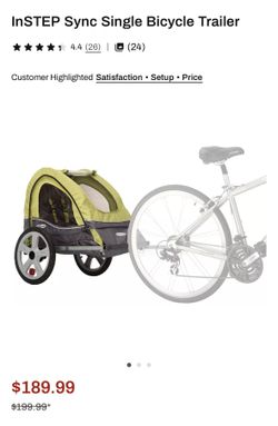 InSTEP Sync Single Bicycle Trailer