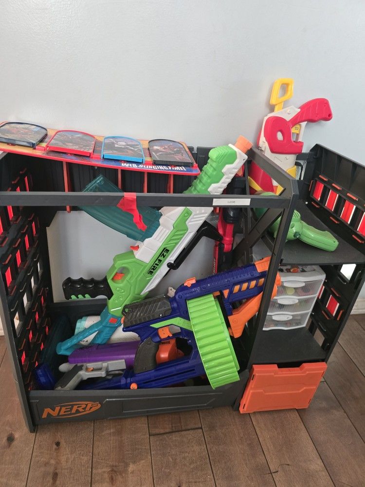 Nerf Guns And Storage Rack