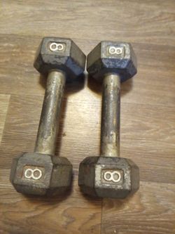 Vintage Cast Iron 8 Pound Weights