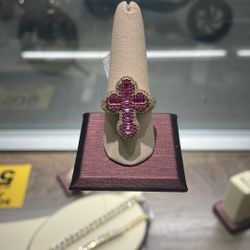 Solid 10kt Cross Ring 