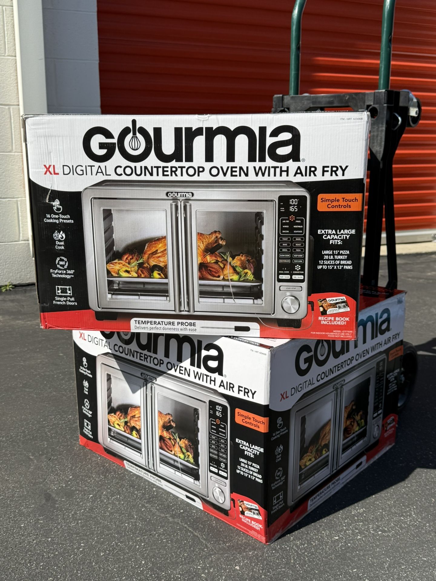 (32) Gourmia French Door Air Fryer With Probe