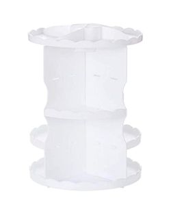 Multi-tier rotating cosmetic organizer （white)
