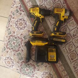 DEWALT IMPACT DRILL AND REGULAR DRILL 