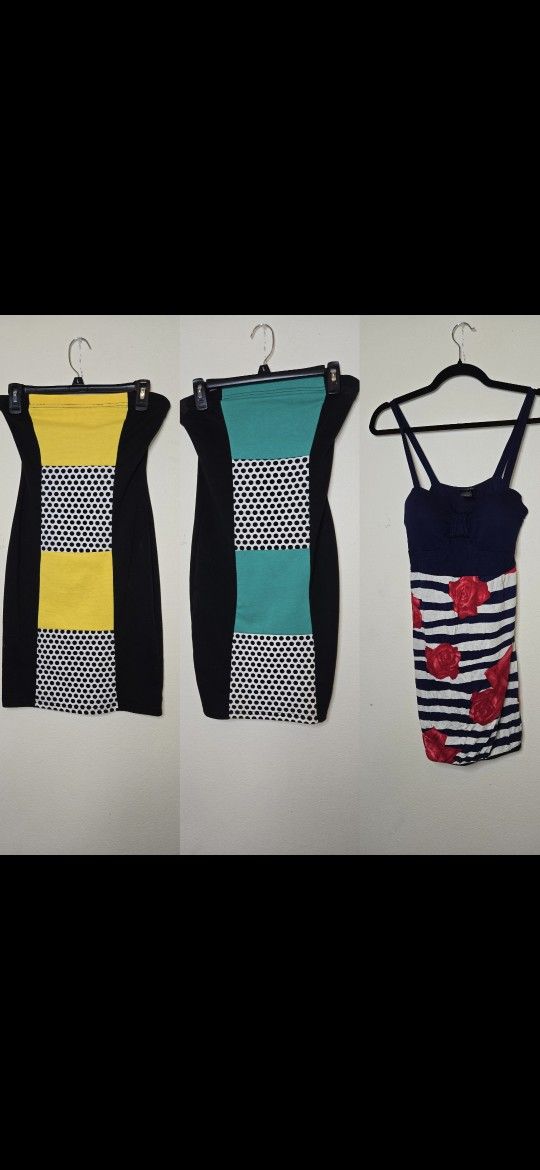 Bundle of 3 Fun And Flirty Medium Women's Dresses