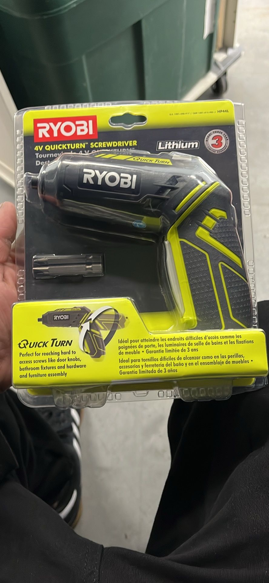 Brand New RYOBI 4v Lithium Battery Quick turn Screw Driver Powertool