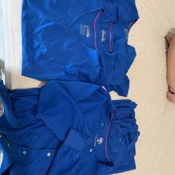 3 Sets Navy Blue Scrub Suits Size small