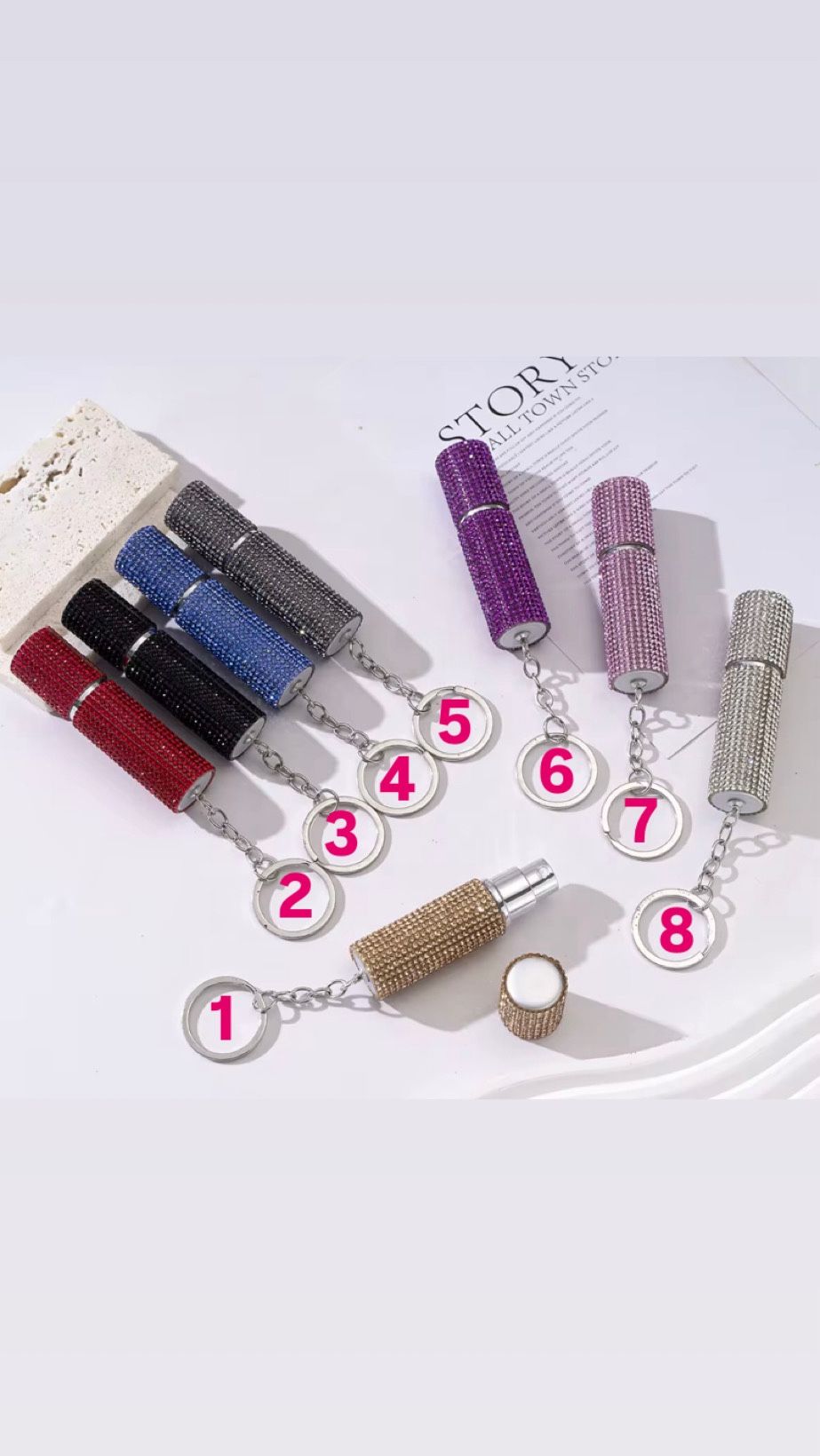 portable perfume keychain