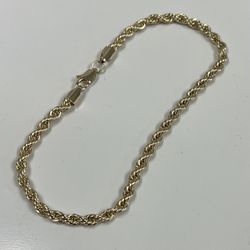 14k Premium Gold Plated 4mm Rope Anklet Available In 9”9.5”10”10.5”💥💥💥