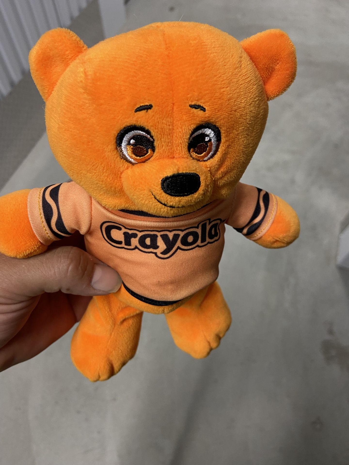 Crayola Crayon 6" Orange Stuffed Plush Bear 8”