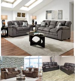 PLUSH SOFA AND LOVESEAT $699! YOU CHOOSE THE COLOR!!