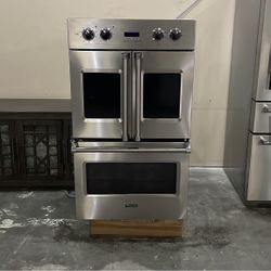 Viking - Professional 7 Series 29.5" Built-In Double Electric Convection Wall Oven - Stainless steel Model:VDOF7301SS