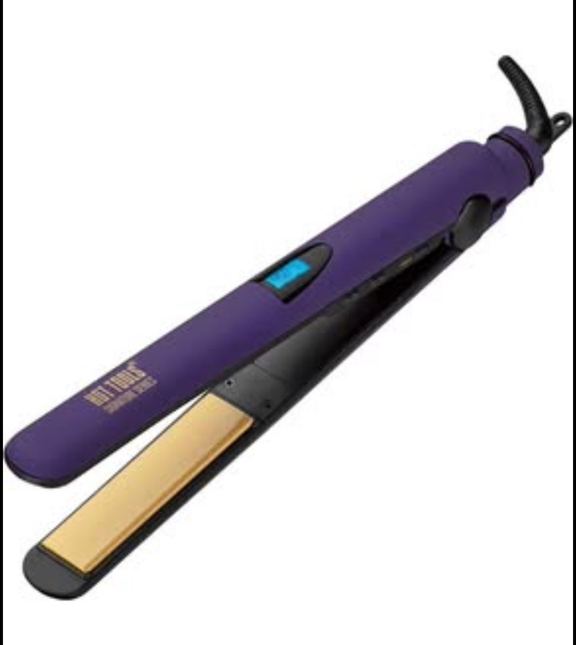 HOT TOOLS Pro Signature Ceramic Digital Flat Iron, Purple, 1"