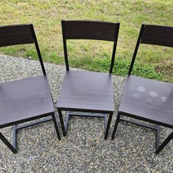 3 Sturdy Dining Chairs