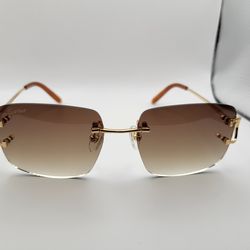 Cartier Glasses Rimless(Brown)