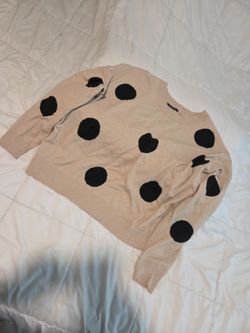 Tahari Polka Dot Knit Sweater
