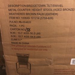 New In Box Hillsdale Furniture Swivel Stool