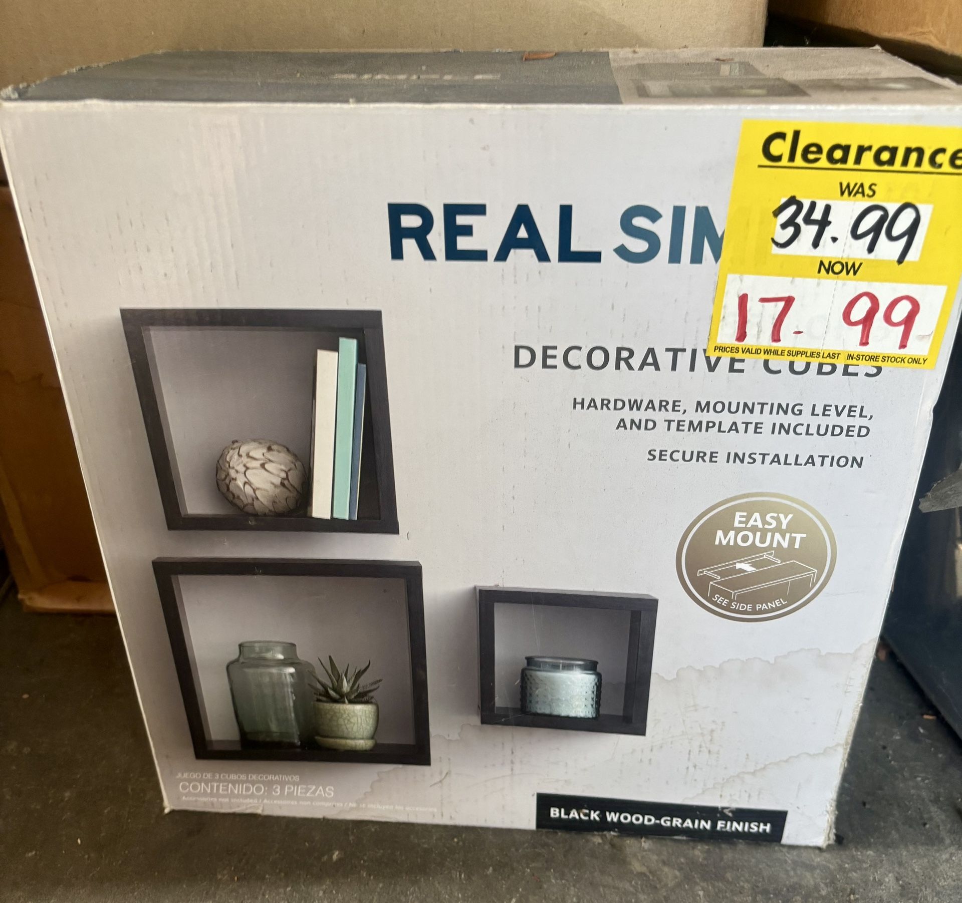 Square Wall Shelve Set Of 3