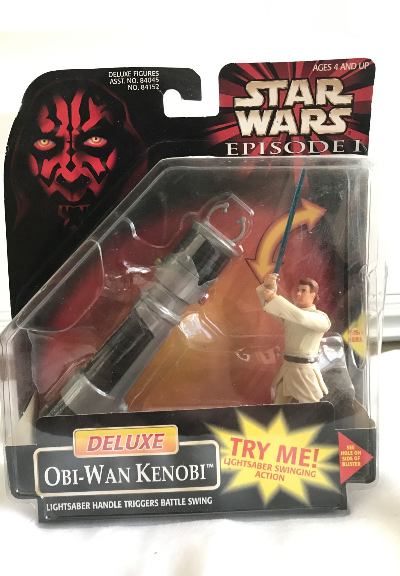 New in box - Star Wars Episode 1 - Obi-Wan Kenobi Action Figure w/ lightsaber handle