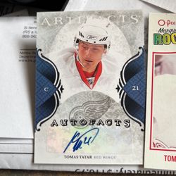 2010-11 Tomas Tatar Rookie Lot Opc#619 Artifacts Auto#a-tt Nice!