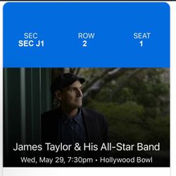 James Taylor & His All Star Band Wednesday May 29th 