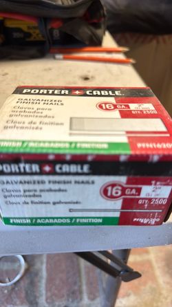 Porter-Cable 16 GA 2" Galvanized Finish Nails 2500 Count