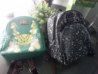 Loungefly Marvel Loki & Nightmare Before Christmas Mini Backpack Bundle