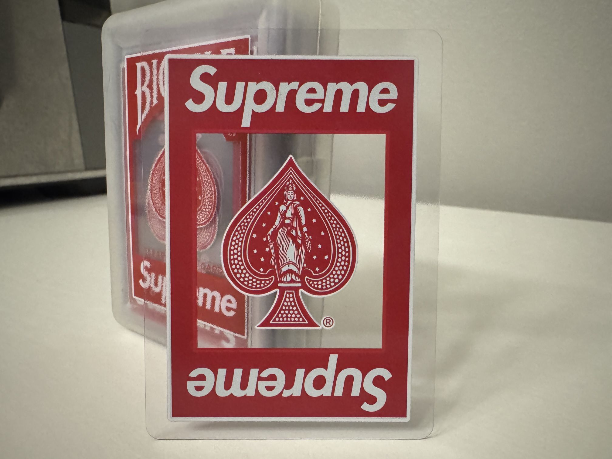 Supreme bicycle clear playing cards
