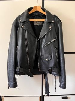 Leather jacket - biker - heavy metal - size L / XL - 44