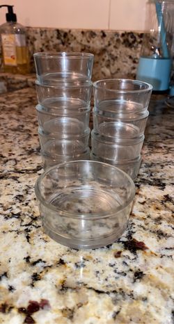 9 mini candle holders and one large