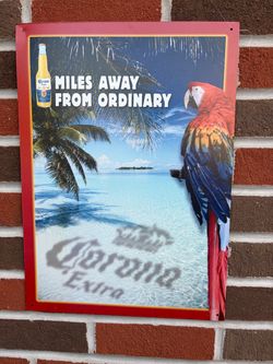 Corona beer metal sign