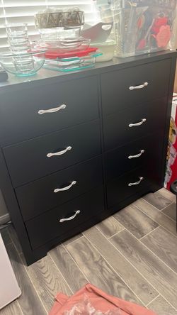 Eight black drawers